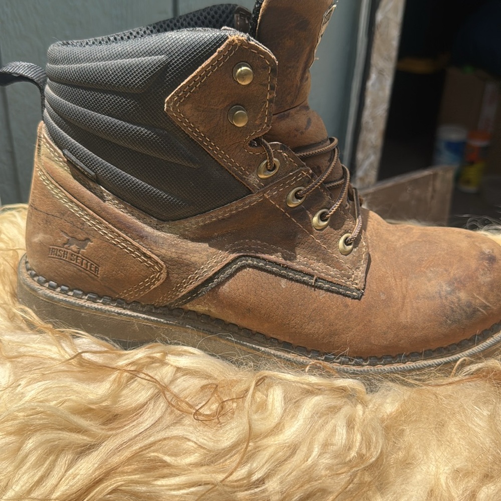 Irish Setter High Top Ultra Dry Water Proof Leather Heavy Duty ASTM Rated Sz 11